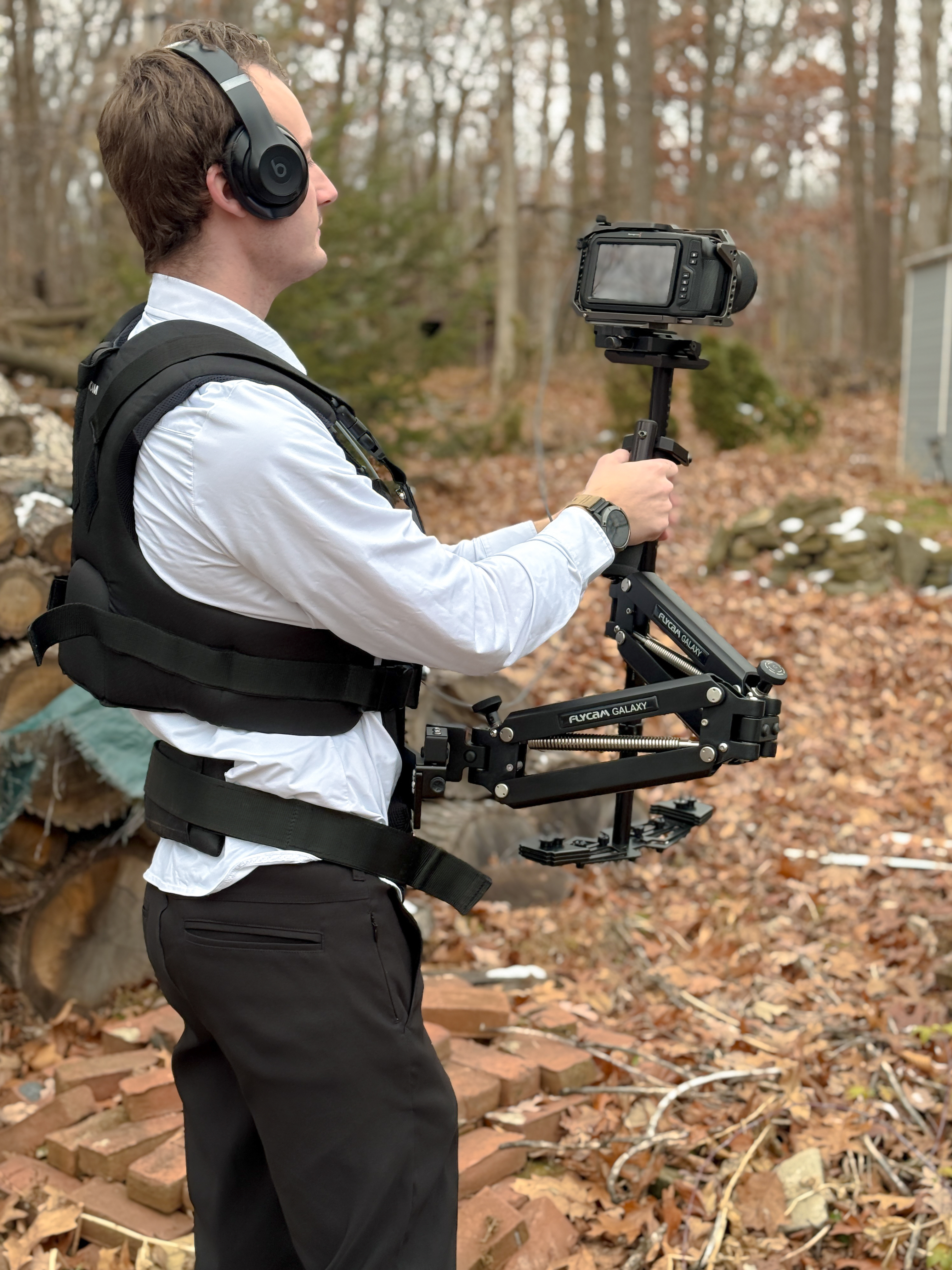 Foster Waters operating Steadicam rig
