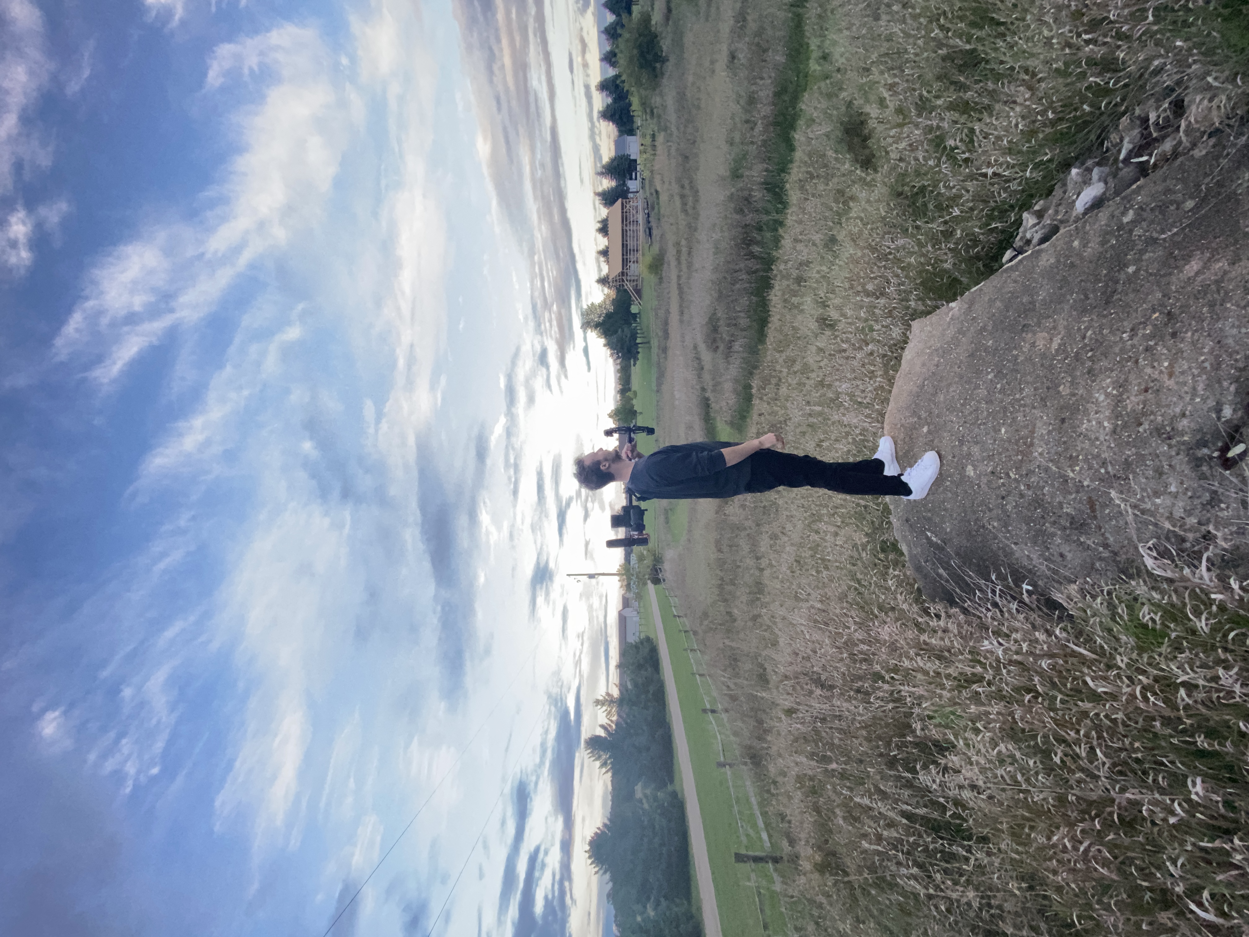 Filming outdoor landscape